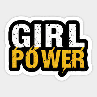 Girl Power Distressed Grunge Design Sticker